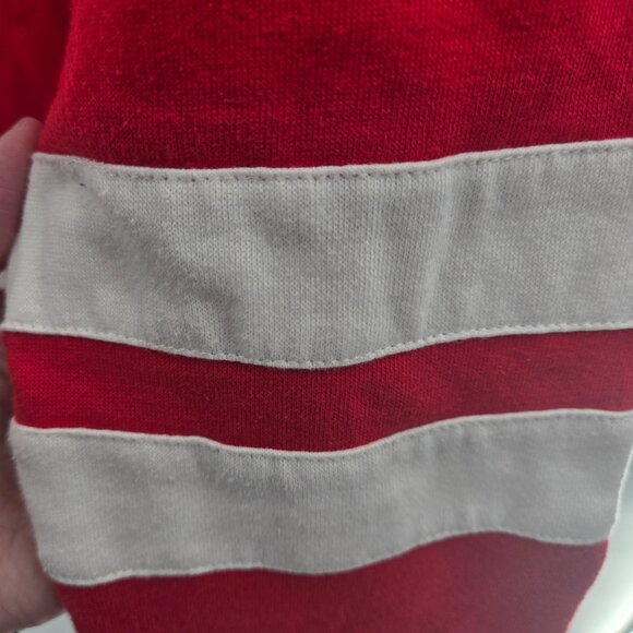 Coca-Cola Red White Striped Cropped Cotton Blend Hoodie Juniors Small - Picture 6 of 9